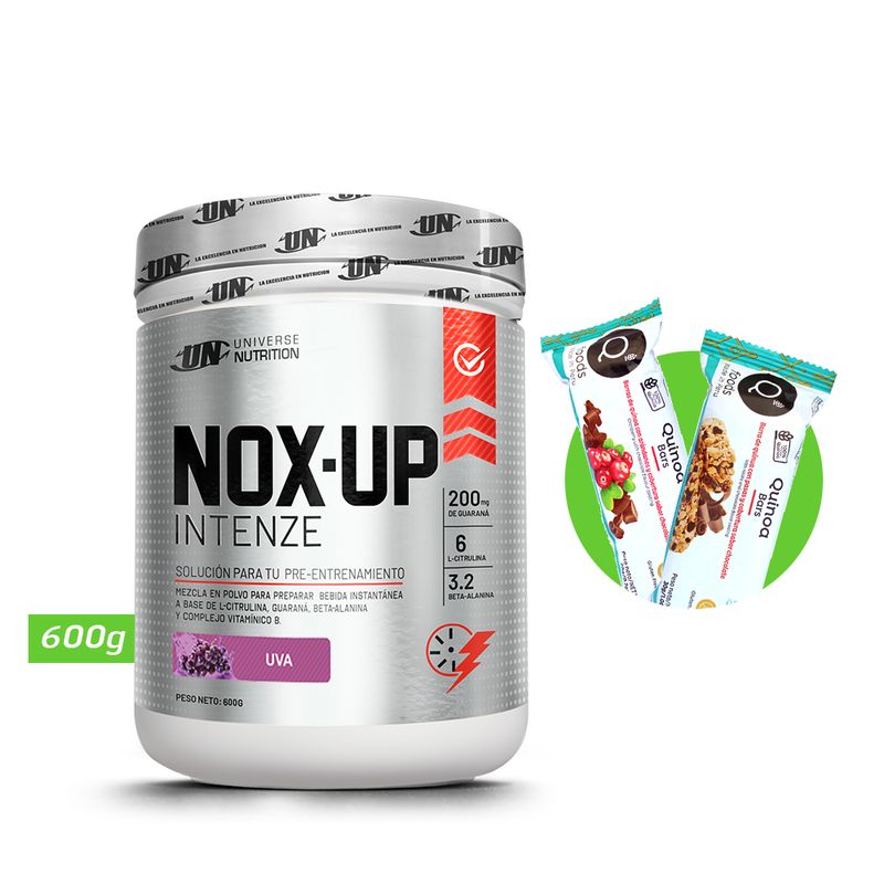 UNIVERSE NUTRITION - Nox up intenze 600gr pre entreno un uva + regalos