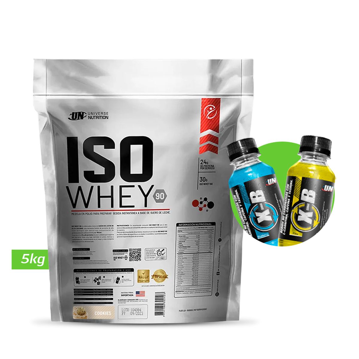 UNIVERSE NUTRITION - ISO WHEY 5 KG PROTEINA UN COOKIES+ REGALOS