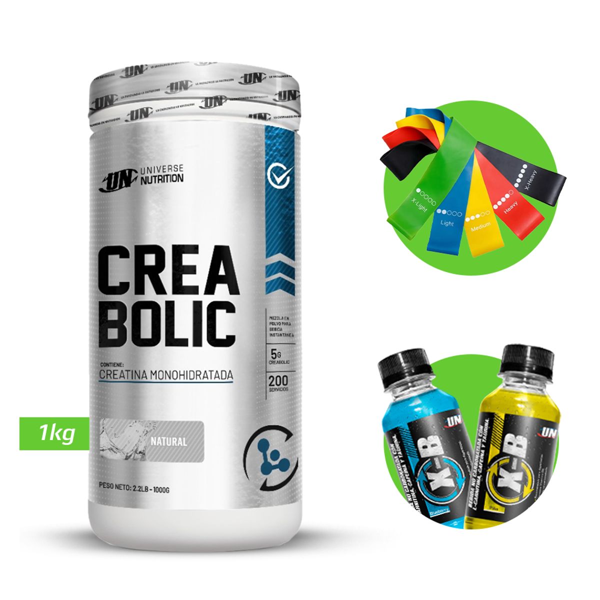 UNIVERSE NUTRITION - CREABOLIC 1 KG CREATINA UN NATURAL + REGALOS
