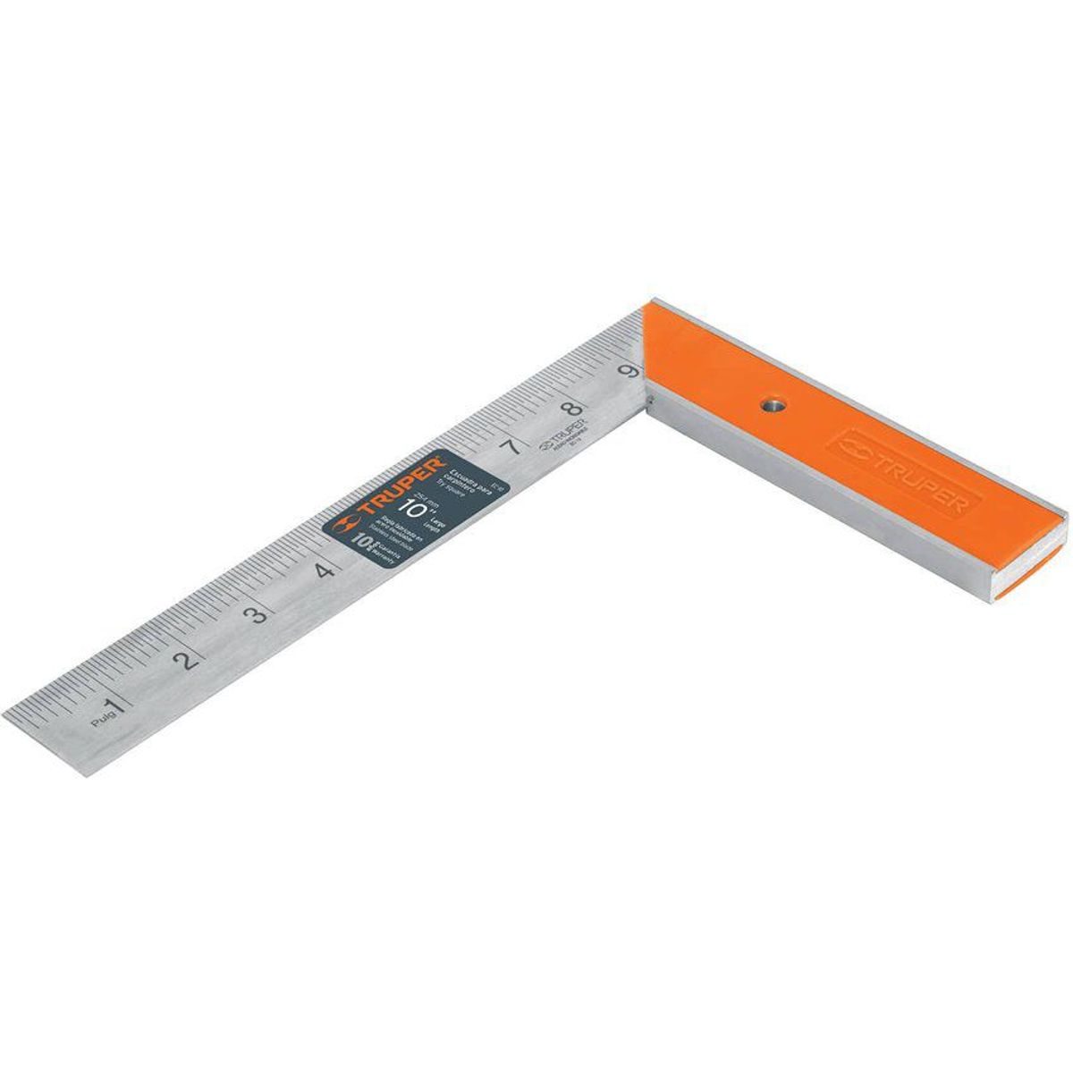 TRUPER - Escuadra Para Carpintero Ac. Inox. 12" Truper 14376 - Naranja  /  Gris