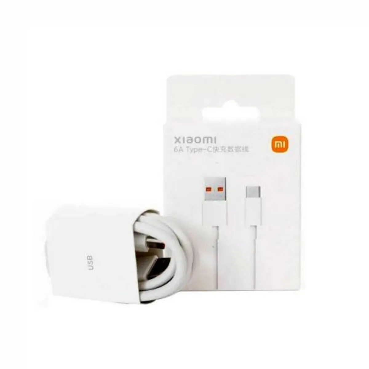 XIAOMI - Cable 6A Xiaomi Turbo USB Tipo-C Compatible 67W 55W 33W Blanco