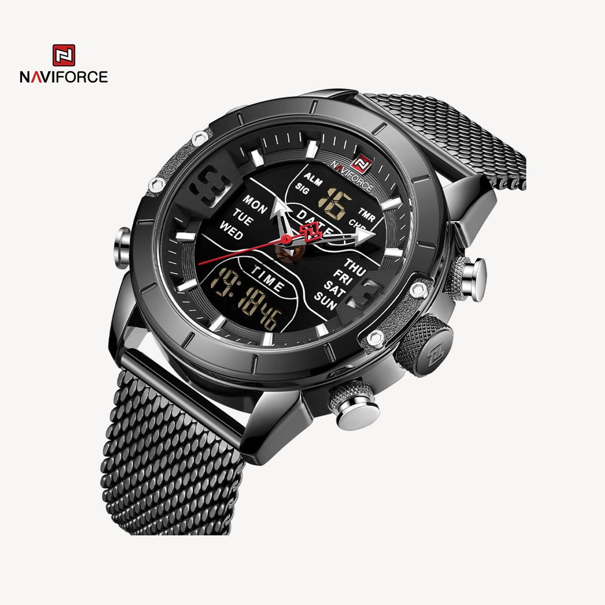 NAVIFORCE - Reloj Naviforce Malla Negro NF9153