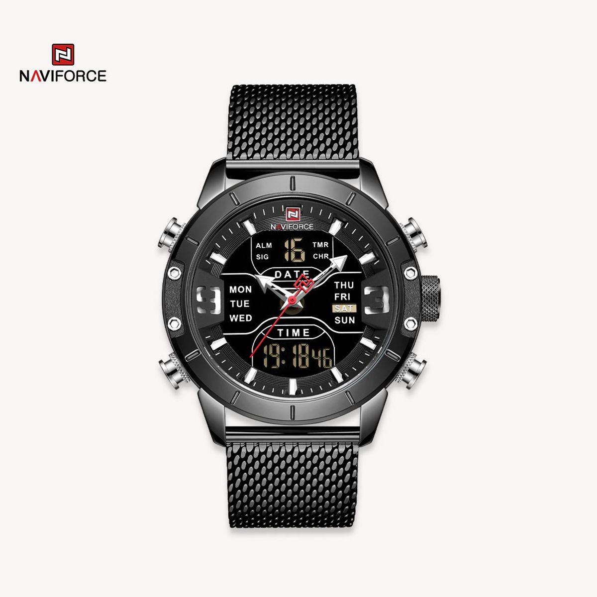 NAVIFORCE - Reloj Naviforce Malla Negro NF9153