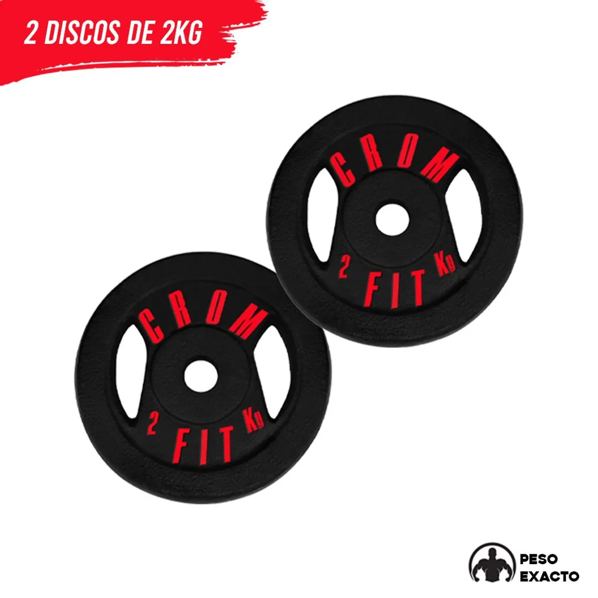 HOLGU - Pesas 2 Discos 2kg Peso Exacto Importados