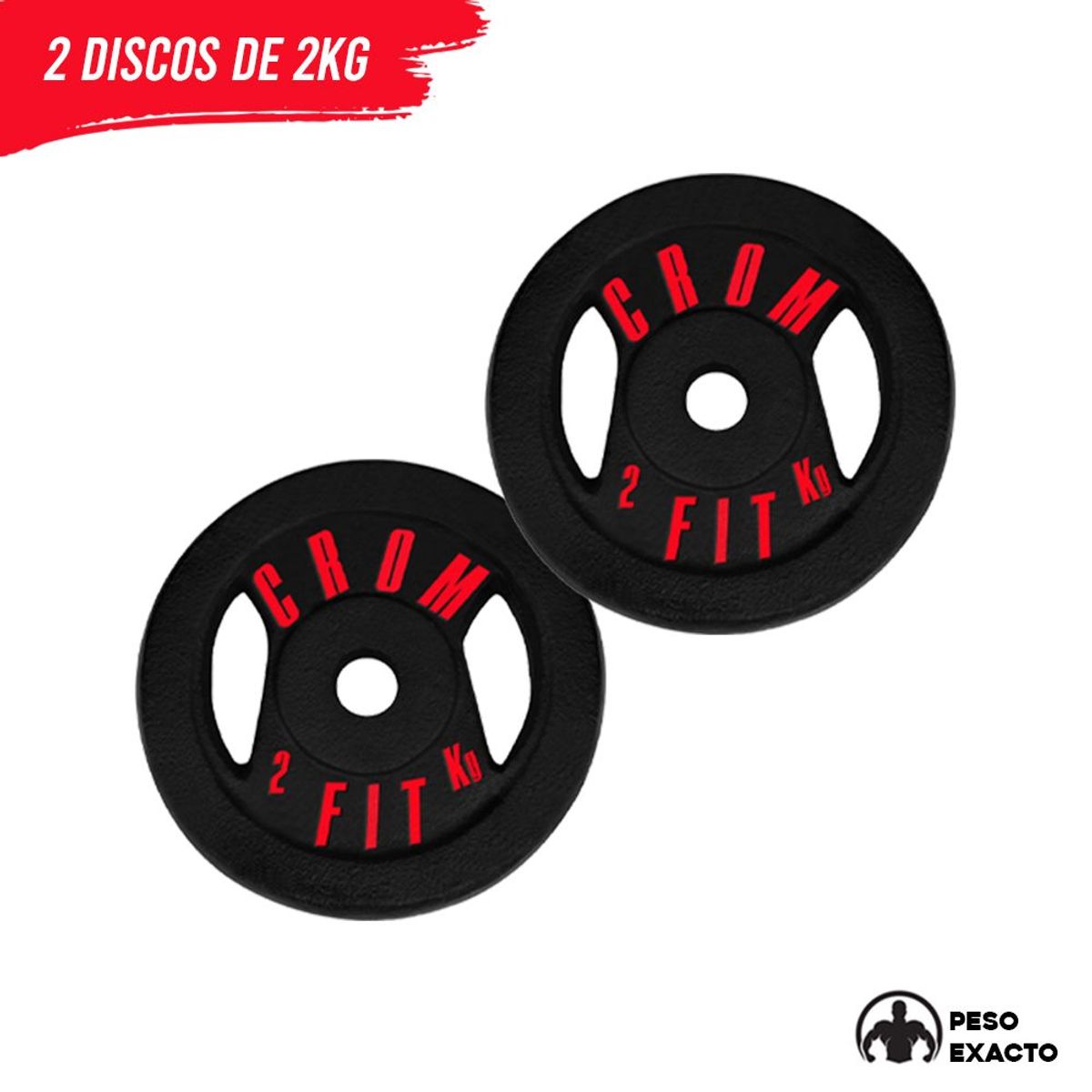 HOLGU - Pesas 2 Discos 2kg Peso Exacto Importados