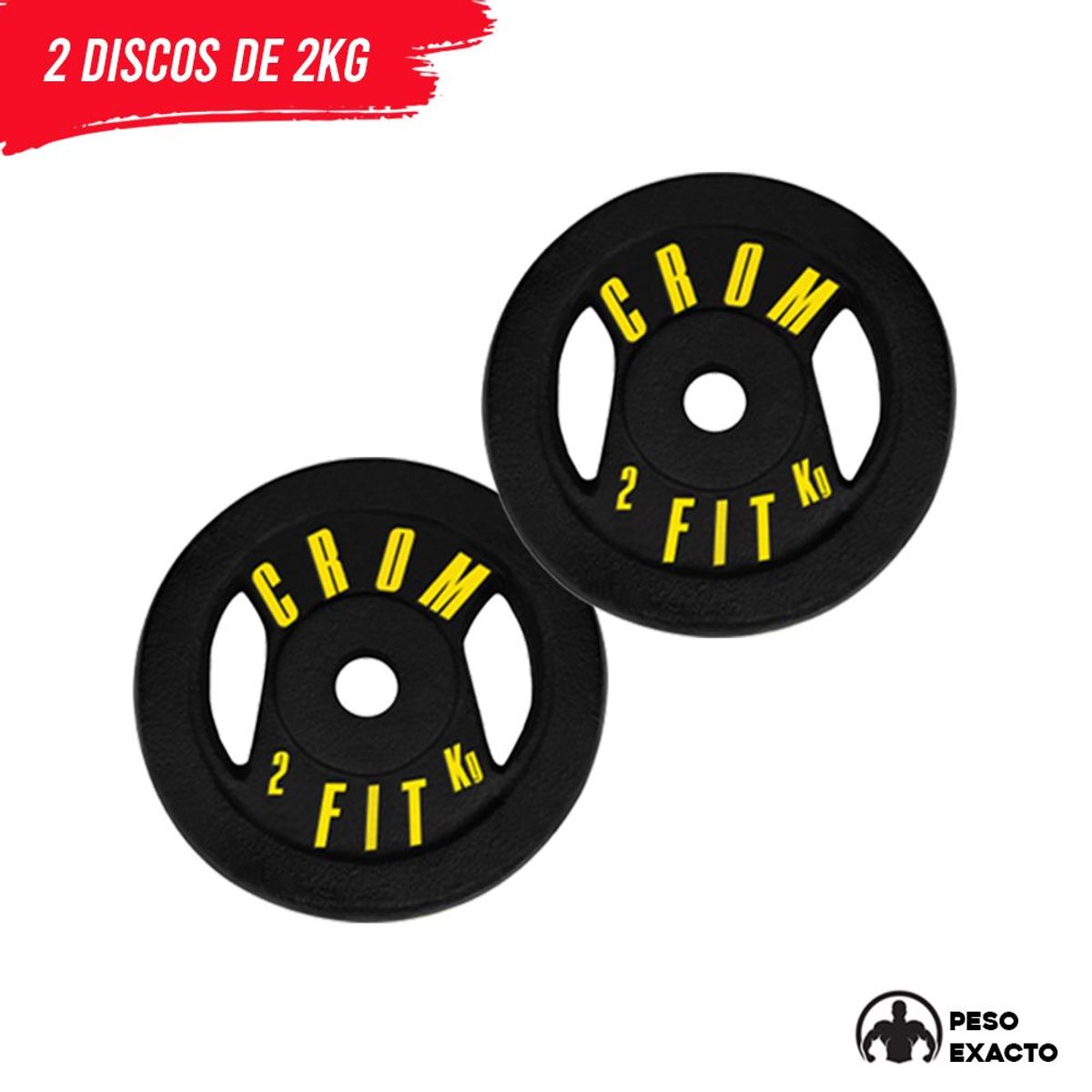 HOLGU - Pesas 2 Discos 2kg Peso Exacto Importados