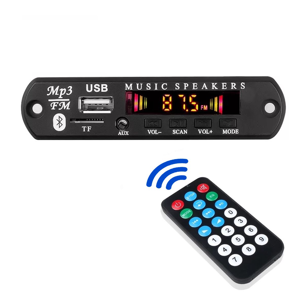 GENERICO - Panel de Audio Digital Bluetooth 4 en 1 para Autoradio y Equipos de Sonidos