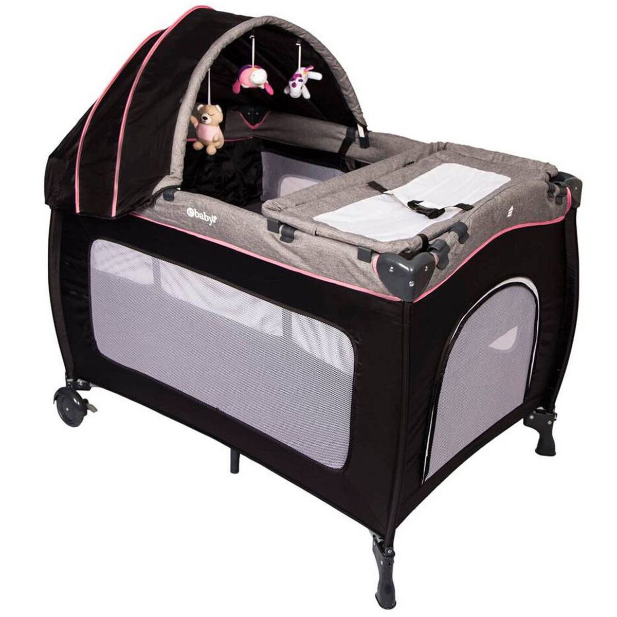 EBABY - Cuna Corral Mecedora SALLY 716 + Tina Plegable