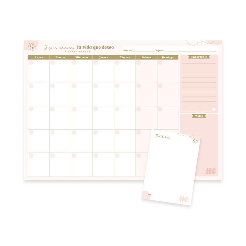 INGENIAL - Set Ingenial Lara planner  block de notas - Planner mensual