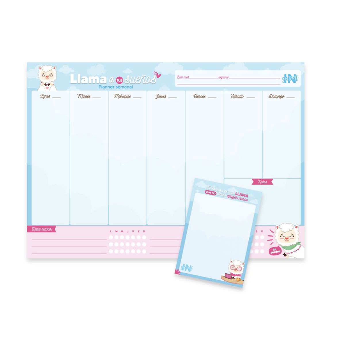 INGENIAL - Set Ingenial Llami planner  block de notas
