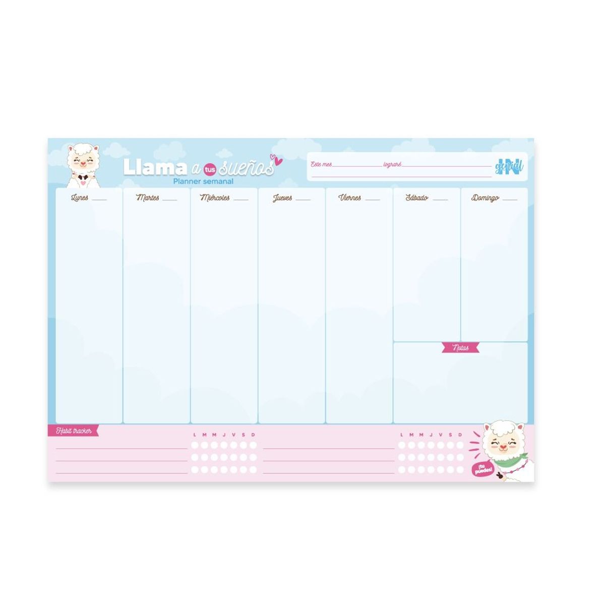INGENIAL - Set Ingenial Llami planner  block de notas