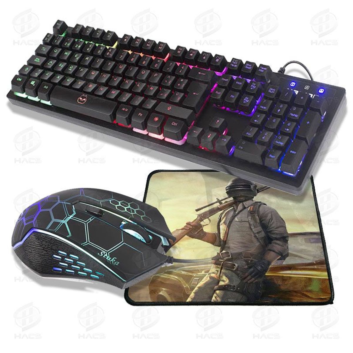 HALION - Kit Gamer Teclado  Mouse  Pad Mouse Halion Stuka