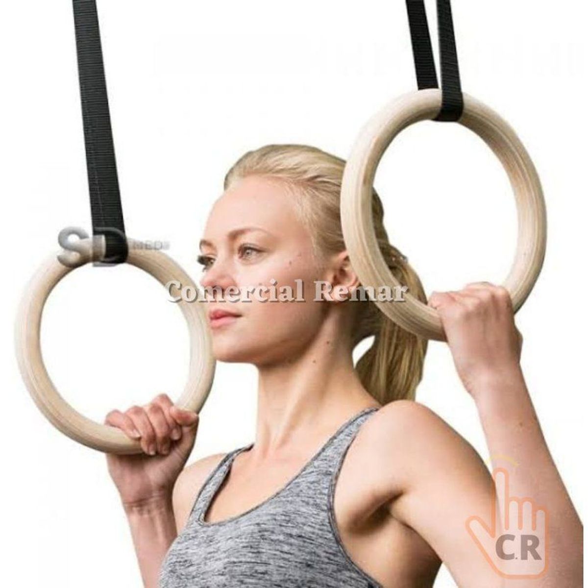 GFORCE - Anillas de Madera Aros Olímpico Gimnasia Calistenia Crossfit