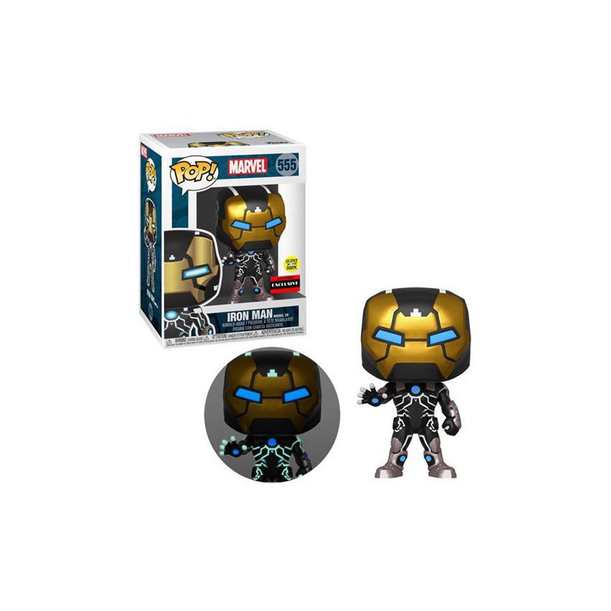 FUNKO - Funko marvel n° 555 iron man model 39 GITD AAA Exclusive