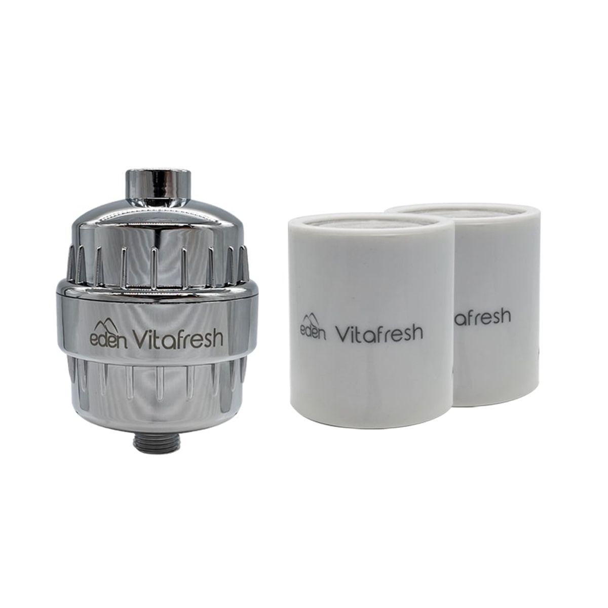 EDEN - Combo Filtro Purificador de agua para Ducha Edén VitaFRESH + 2 cartuchos de repuesto