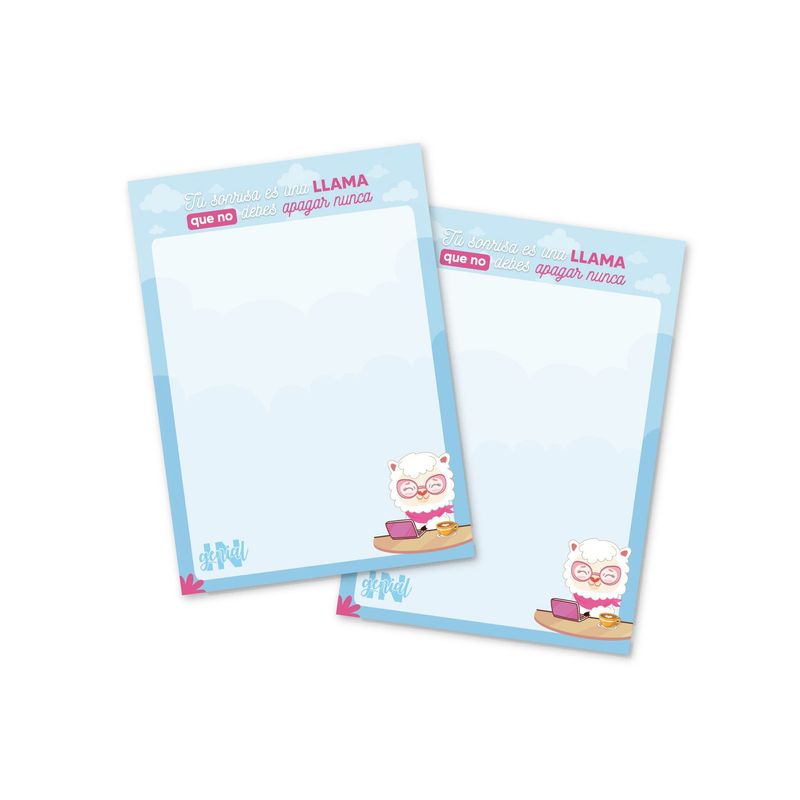 INGENIAL - Set de notas Ingenial Llamismile x 2 unds.
