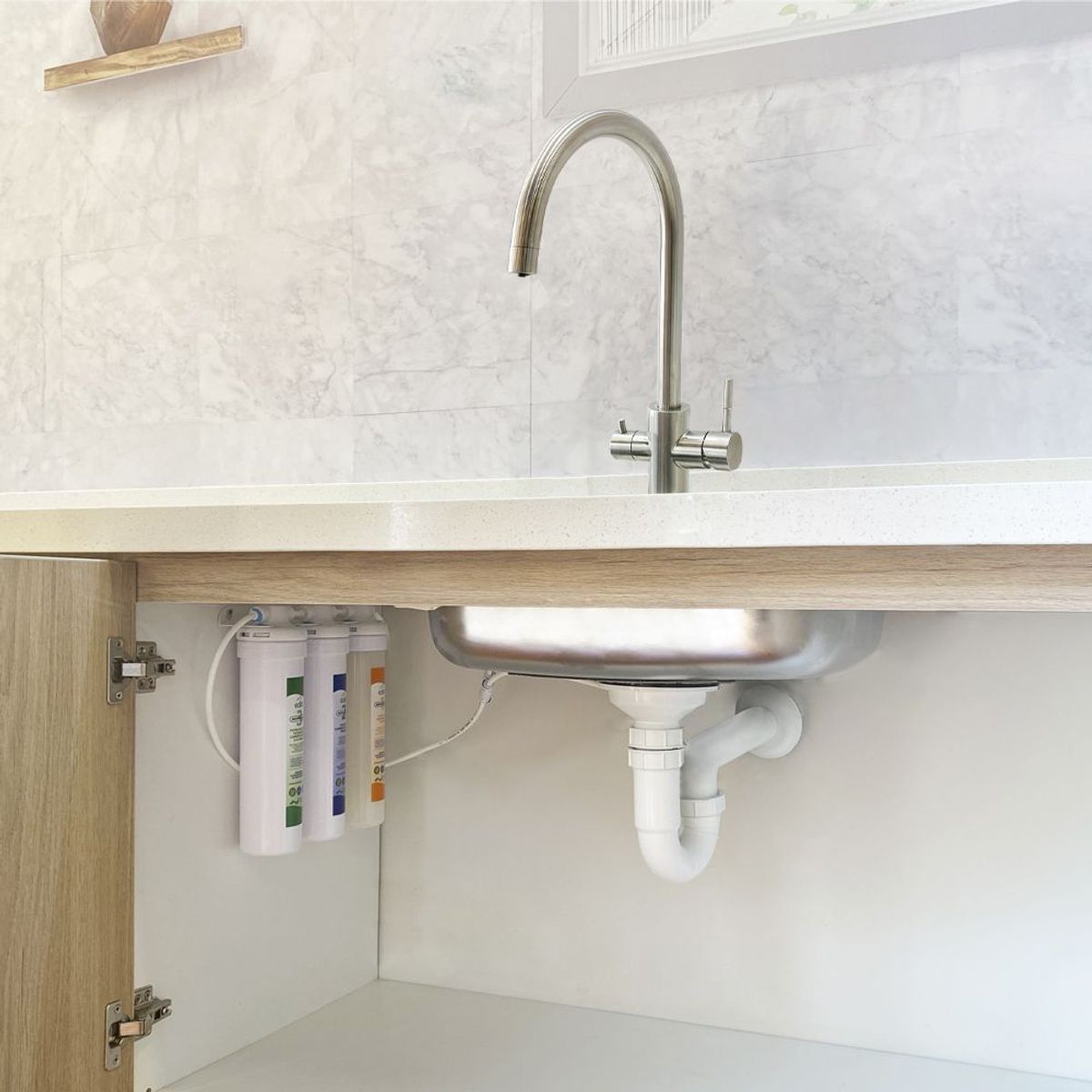 EDEN - Filtro Purificador de agua bajo lavadero 3 Etapas Edén EcoMAX Dual