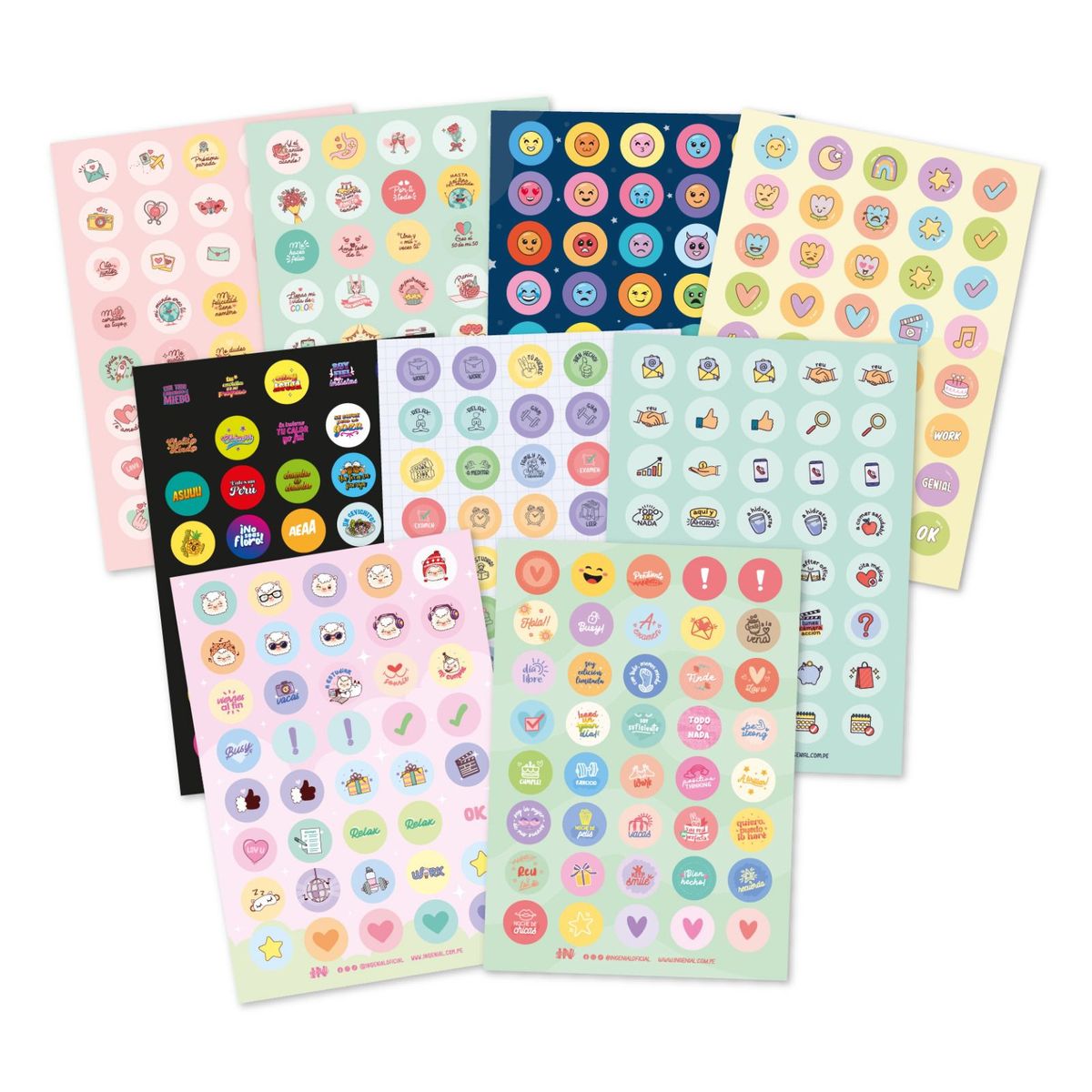 INGENIAL - Set de stickers Ingenial Mix x 9 unds.