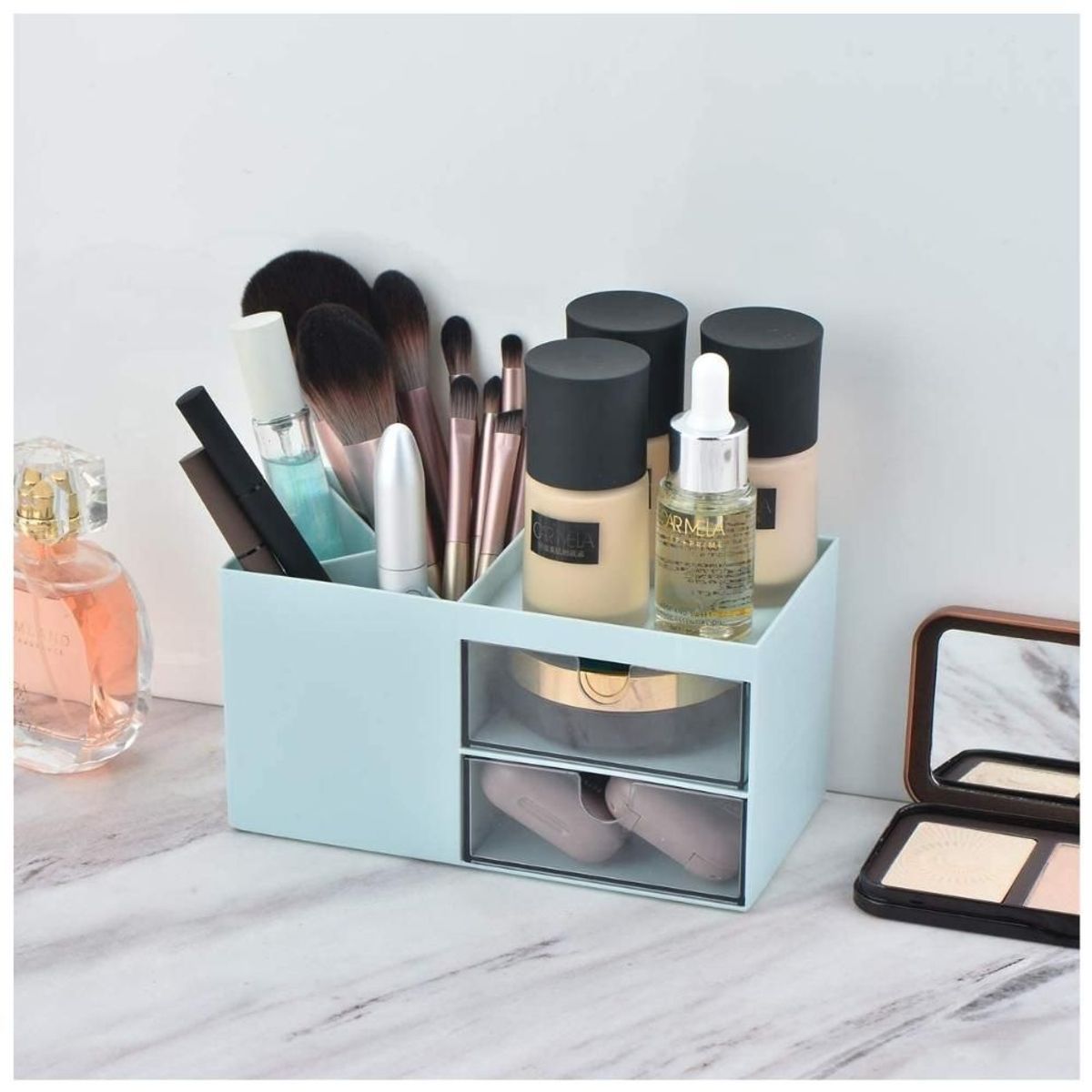 MINARI - Organizador de Maquillaje Cosméticos Brochas con Cajones CL C57