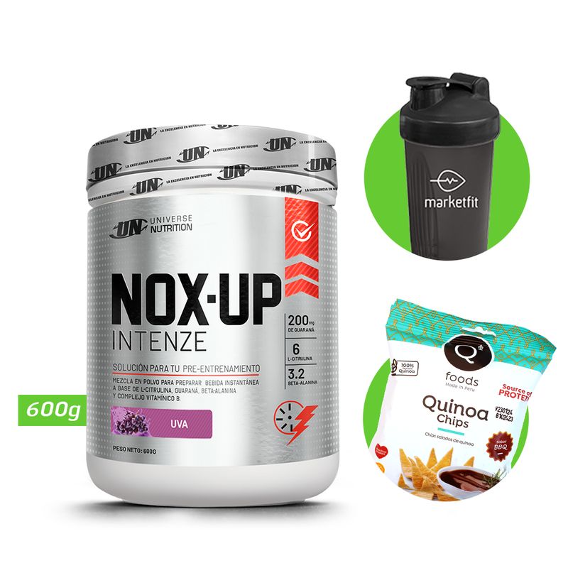 UNIVERSE NUTRITION - Nox up intenze 600gr pre entreno un uva + regalos