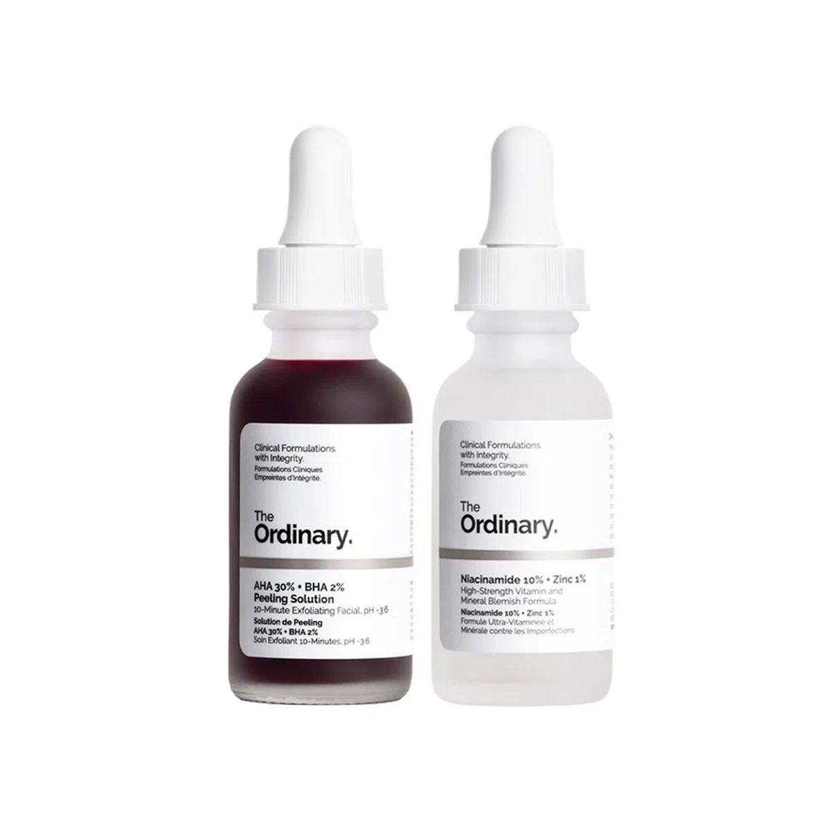 THE ORDINARY - PACK Niacinamide 10% + Zinc 1% + AHA 30% + BHA 2% Peeling Solution - The Ordinary 30 ml