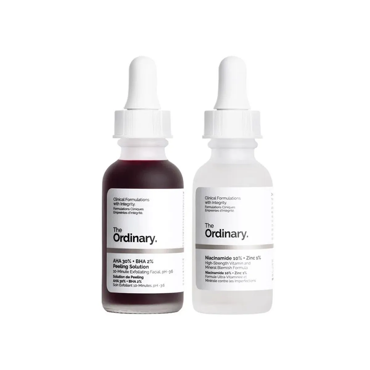 THE ORDINARY - PACK Niacinamide 10% + Zinc 1% + AHA 30% + BHA 2% Peeling Solution - The Ordinary 30 ml