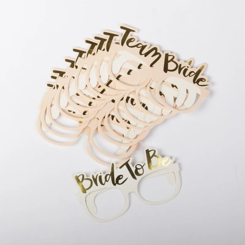 GENERICO - Set x 10 lentes de papel para despedida de soltera bride