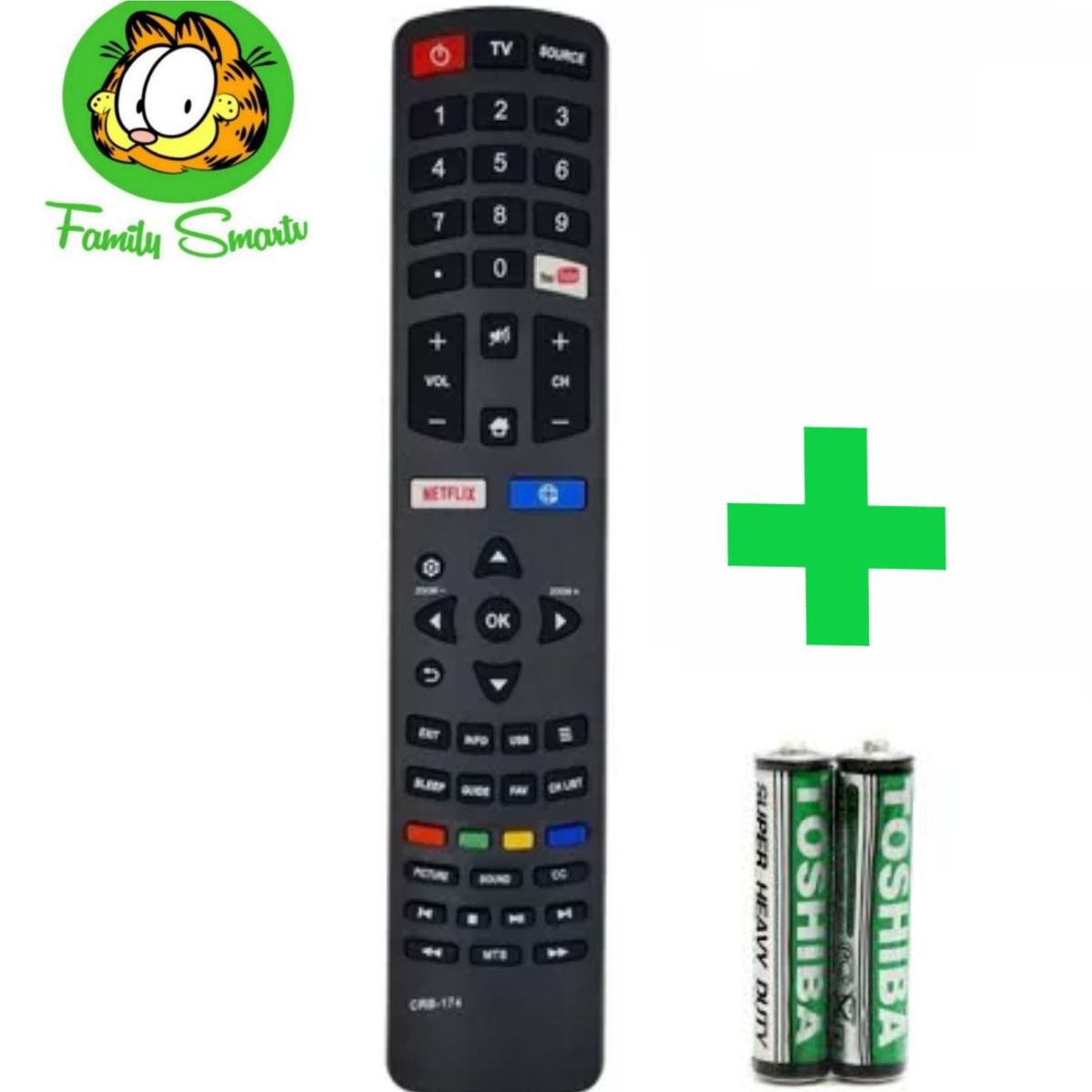 GENERICO - Control Remoto Generico para tv Smartv Recco  Pilas