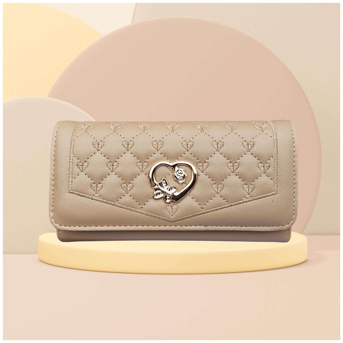 INSPIRA MARKET - Billetera labrada bolso de mano cuero PU