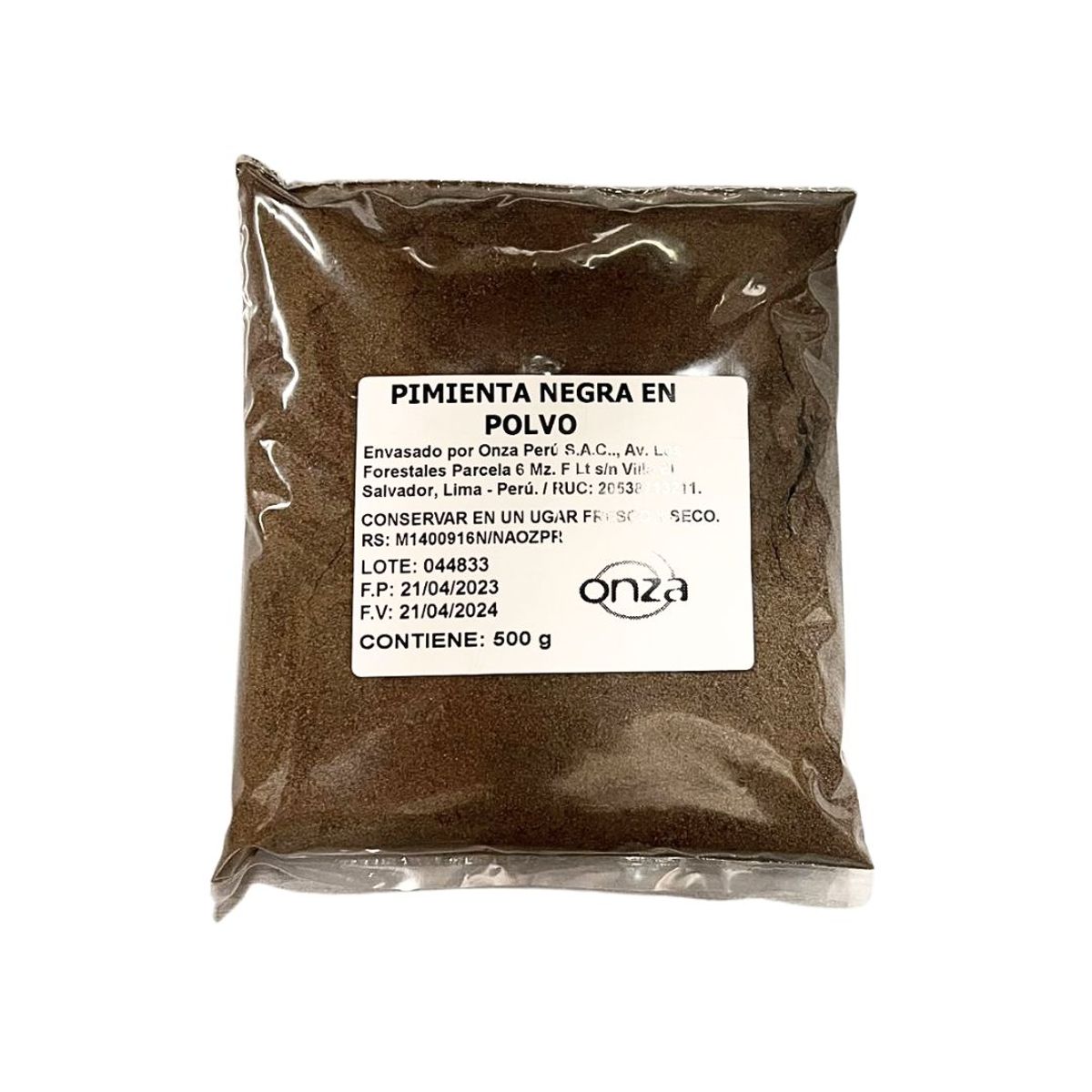 ONZA - Pimienta negra en polvo x 500g