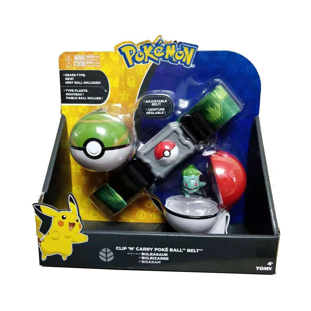 POKEMON - Pokemon Takara Tomy Cinturon con Pokebola Bulbasaur