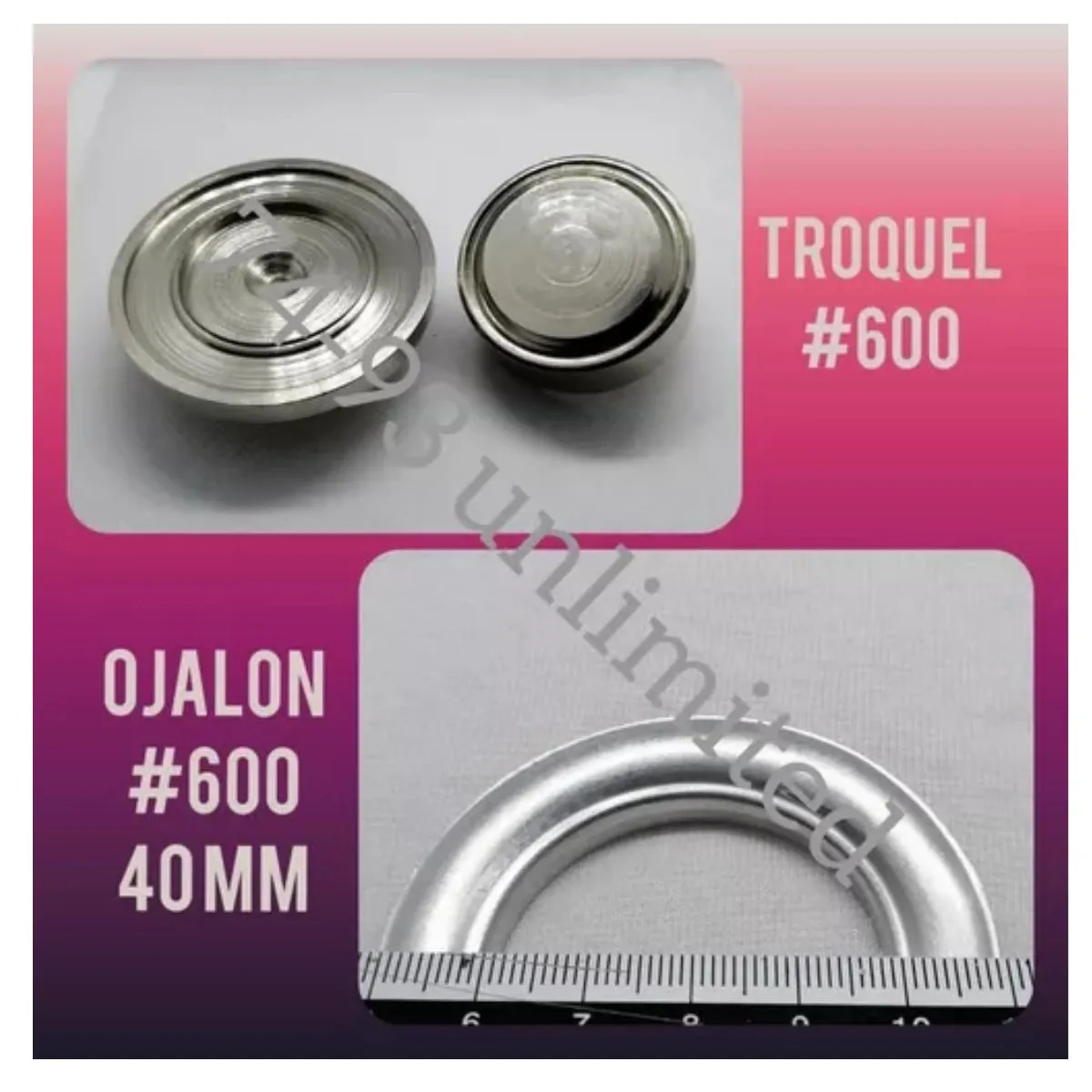 GENERICO - 100 Ojalillo Metálico Para Cortina 40mm Ó 4cm, Ojales N°600