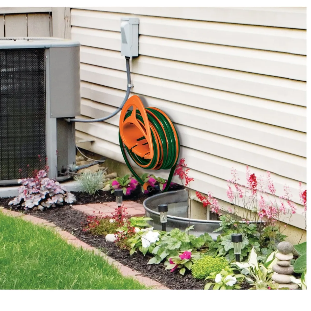 TRUPER - Combo manguera de riego 15m, porta manguera  y pistola de riego