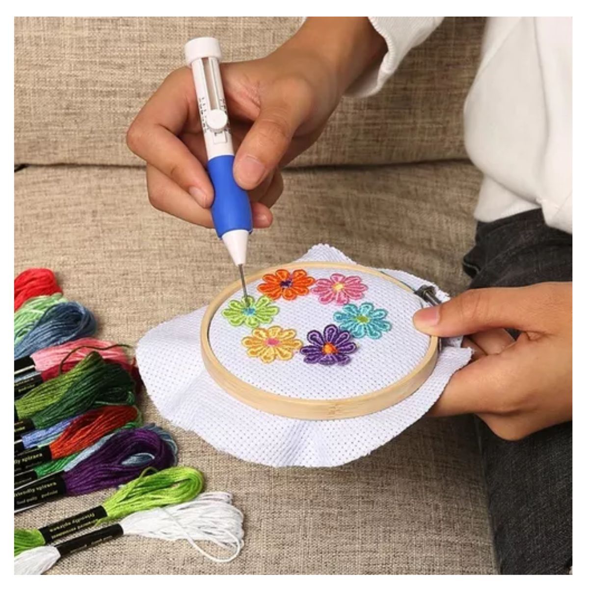 GENERICO - Sed Hilos Bordado De 50 Colores Surtidos Hilo Lana De Bordar