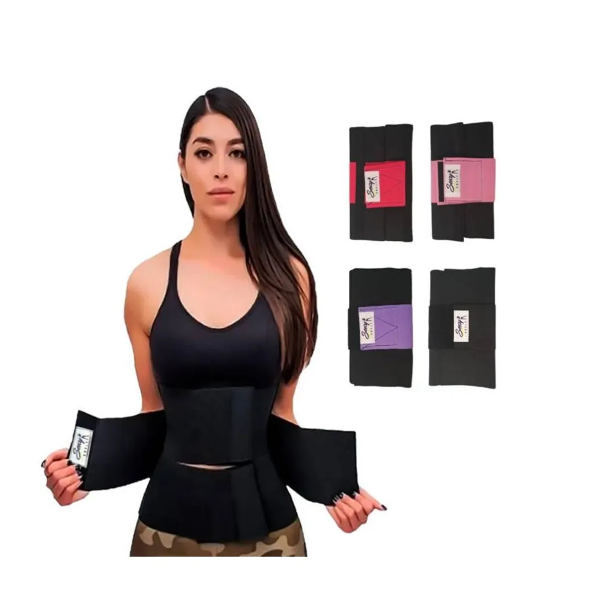 HOLGU - Faja 3 velcros-3 Bandas Control Cintura reductora De medidas