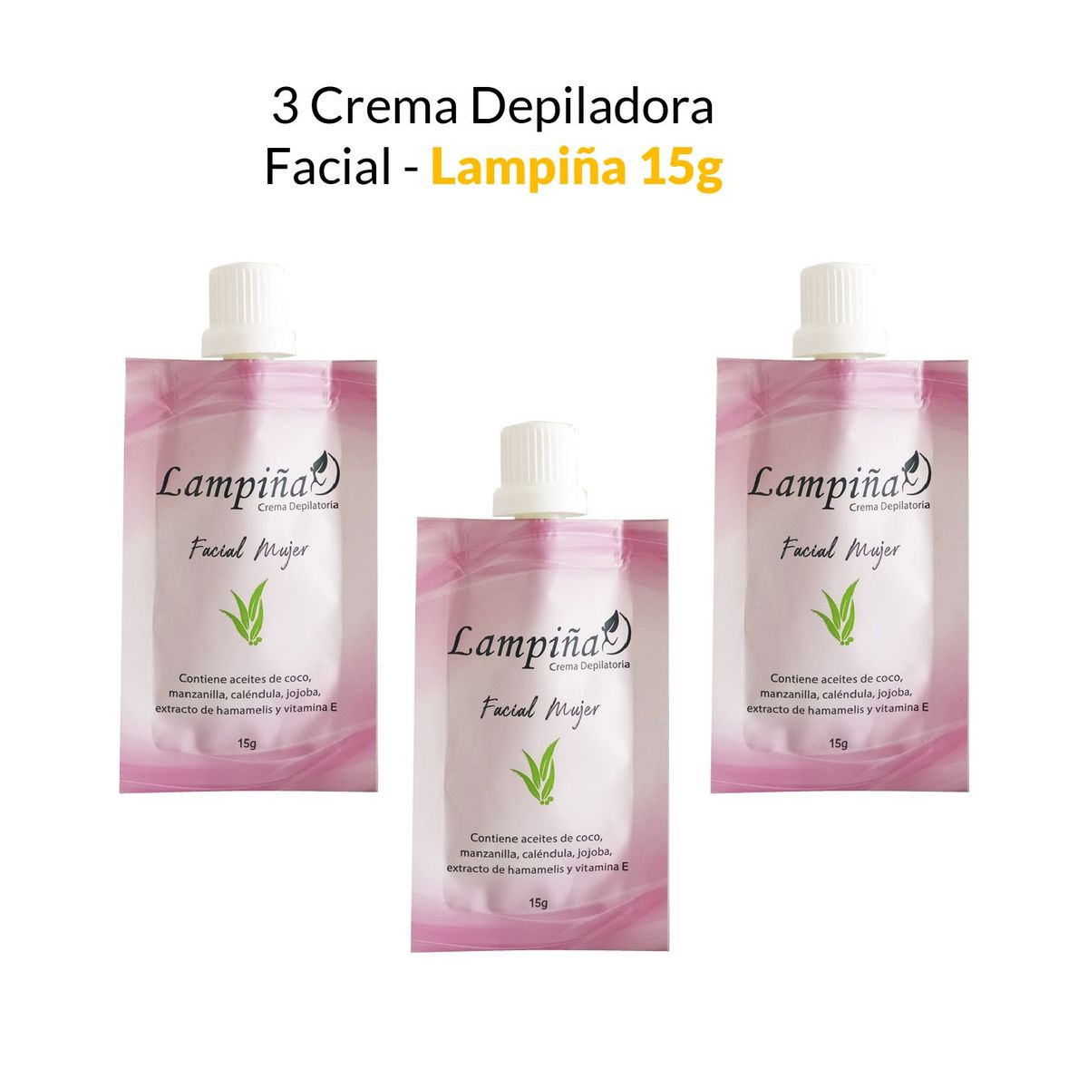 GENERICO - 3 Crema Depiladora Facial - Lampiña 15g