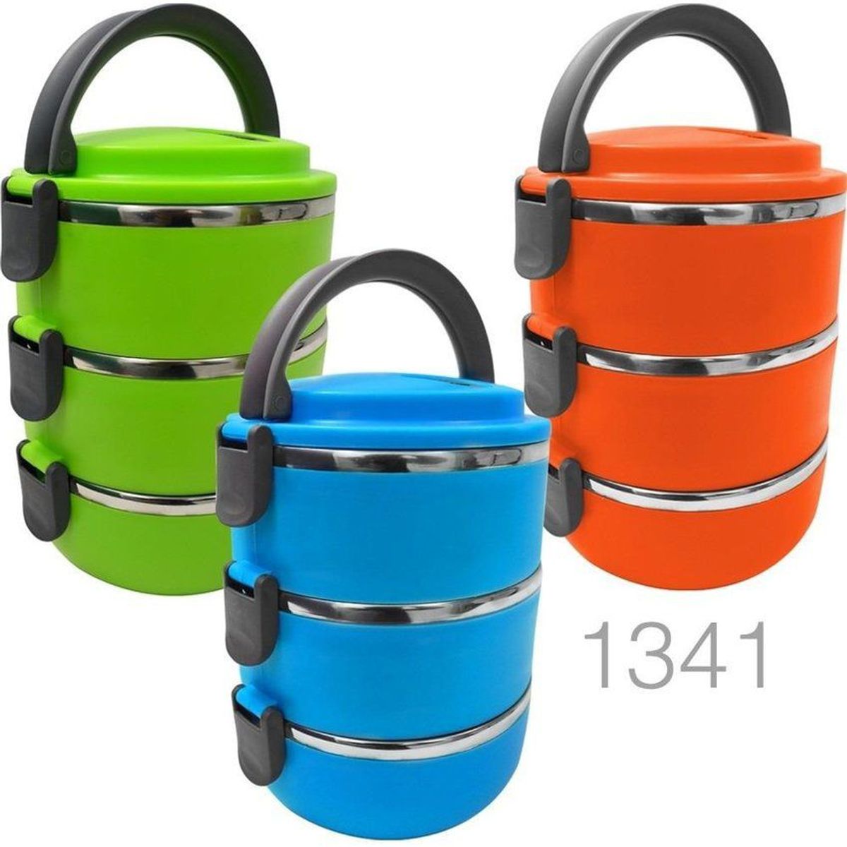 GENERICO - Lonchera térmica acero almuerzo-refrigerio-colegio taper3 niveles