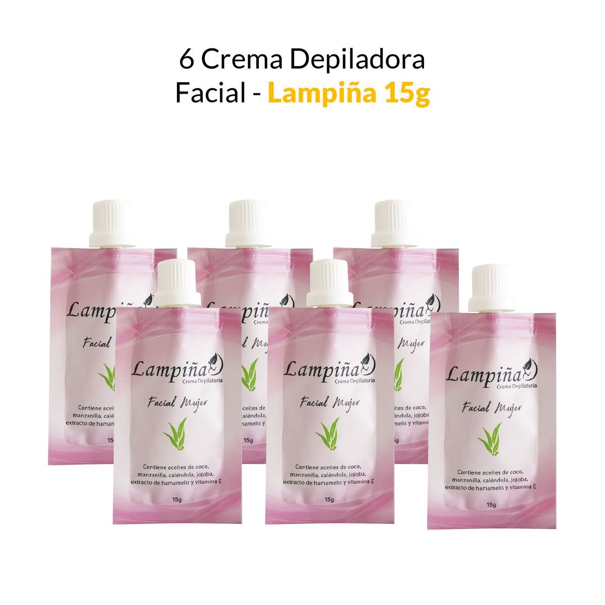 GENERICO - 6 Crema Depiladora Facial - Lampiña 15g