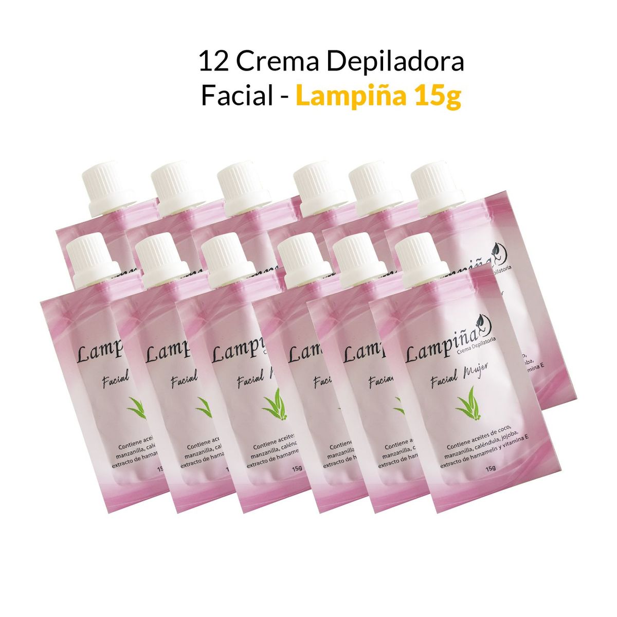 GENERICO - 12 Crema Depiladora Facial - Lampiña 15g