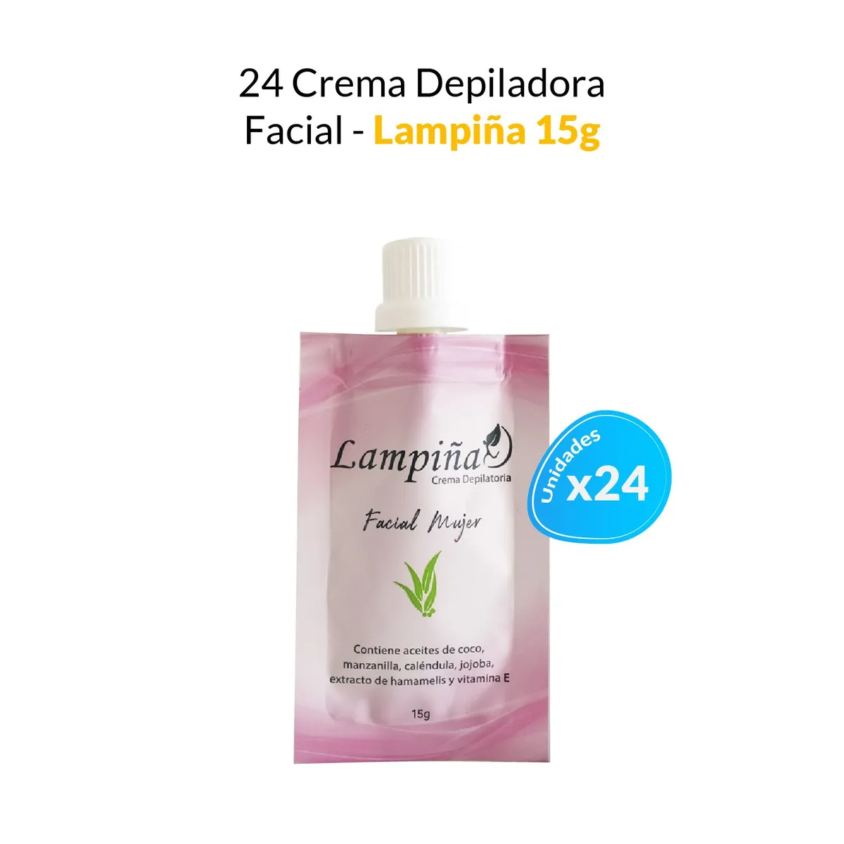 GENERICO - 24 Crema Depiladora Facial - Lampiña 15g