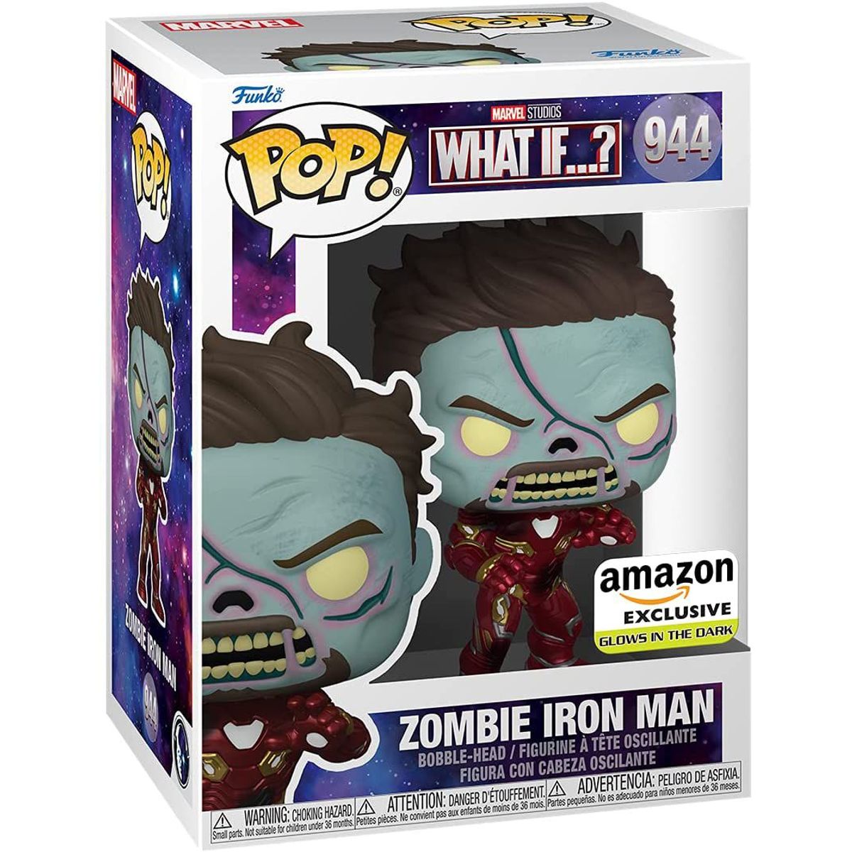FUNKO - Funko Pop What If Zombie Iron Man Amazon Exclusive GITD
