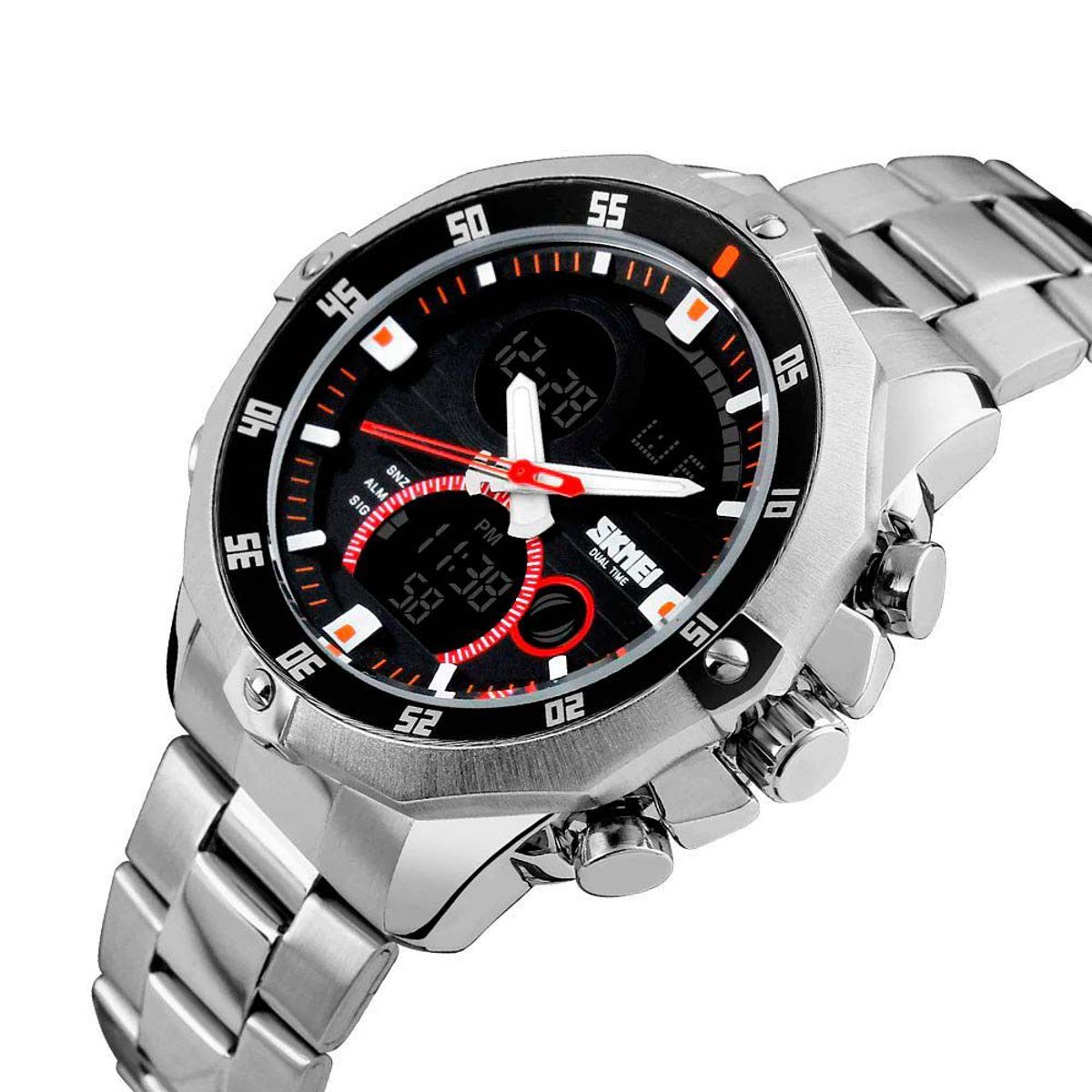 SKMEI - Reloj SKMEI Cirrus 1146 Japan Sistema Dual Multifunción Acero - Negro