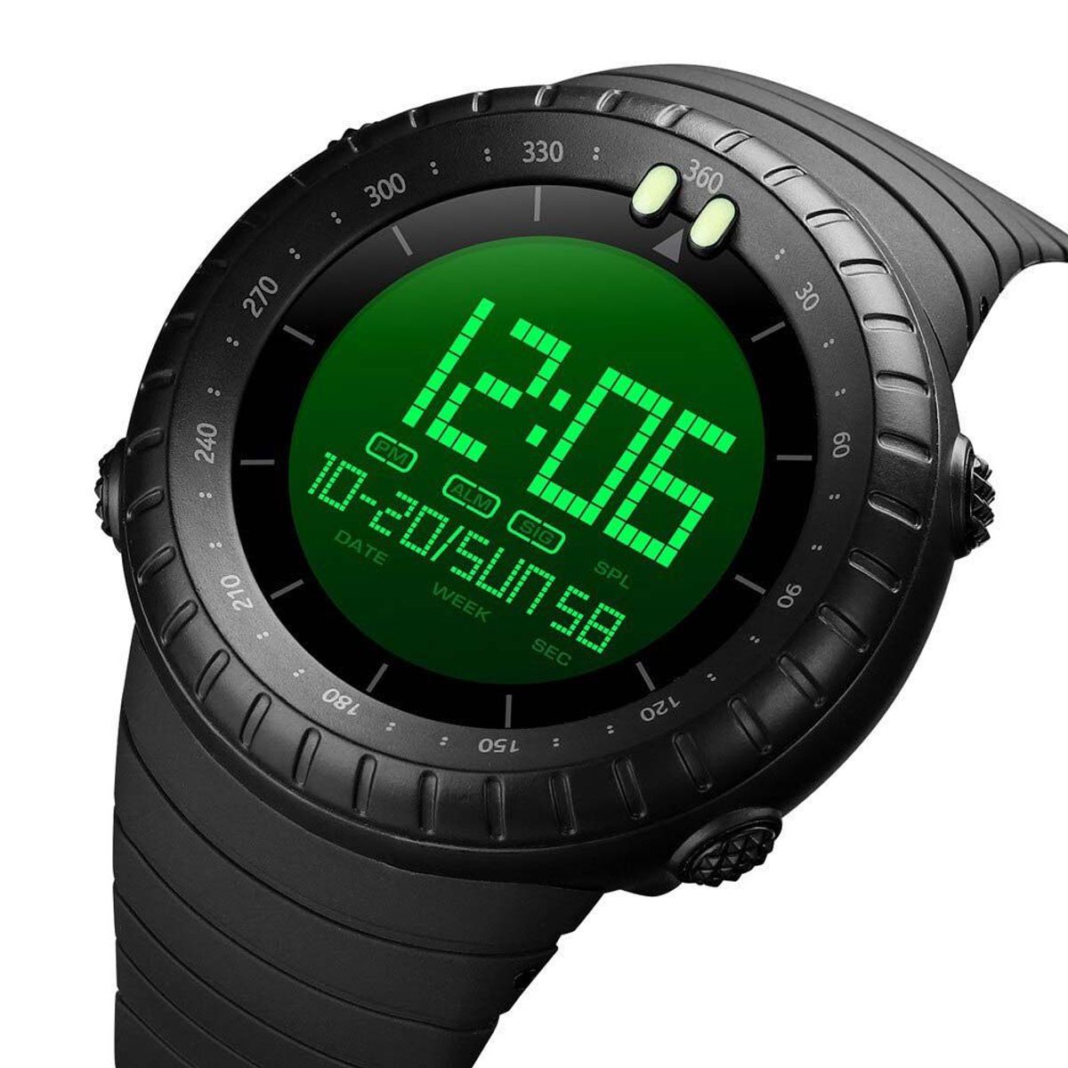 SKMEI - Reloj SKMEI Tyre 1992 Digital Deportivo Multifunción Dual - Negro
