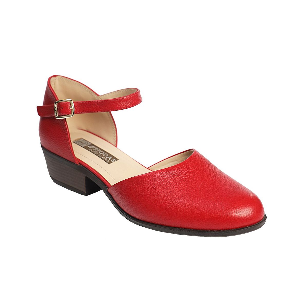 ESTODAS - Ballerinas Cuero Mujer Estodas Linet Rojo