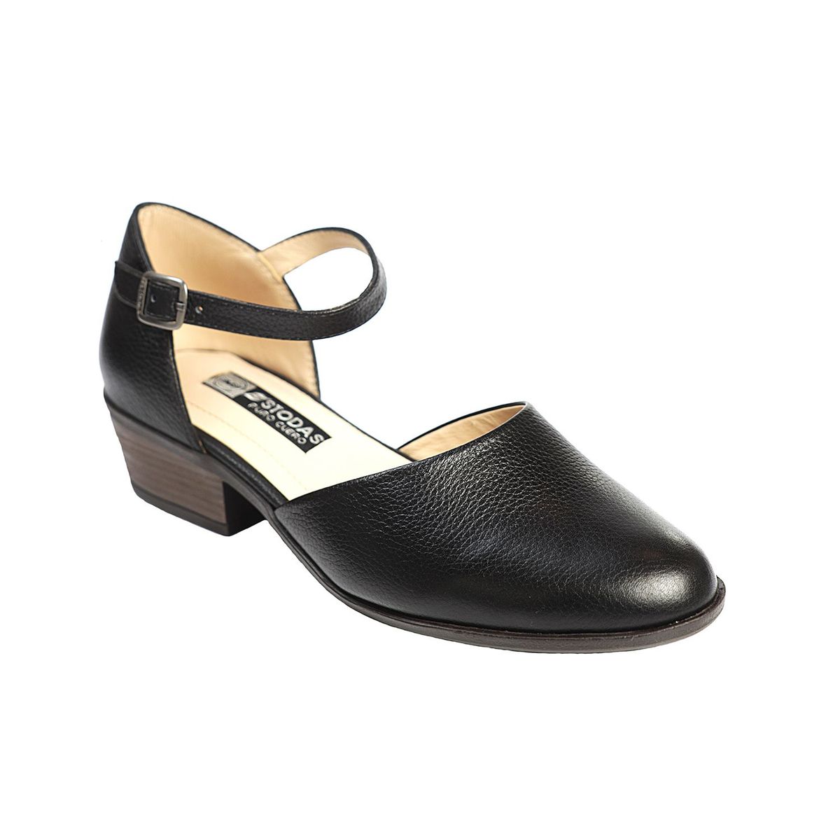 ESTODAS - Ballerinas Cuero Mujer Estodas Linet Negro