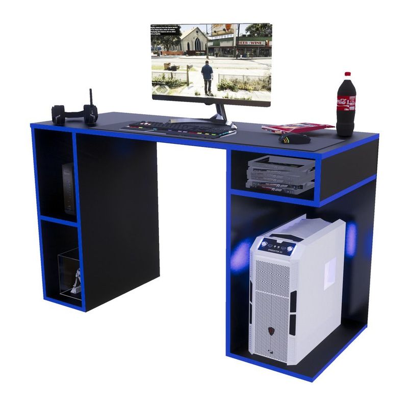 MOVENDA - Escritorio Gamer NR 01 120cm Movenda Negro/Azul