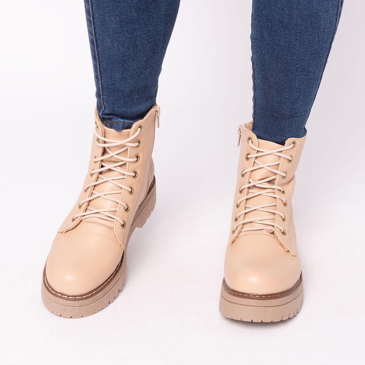 NEBULA - Botas Bado - Beige Cuero