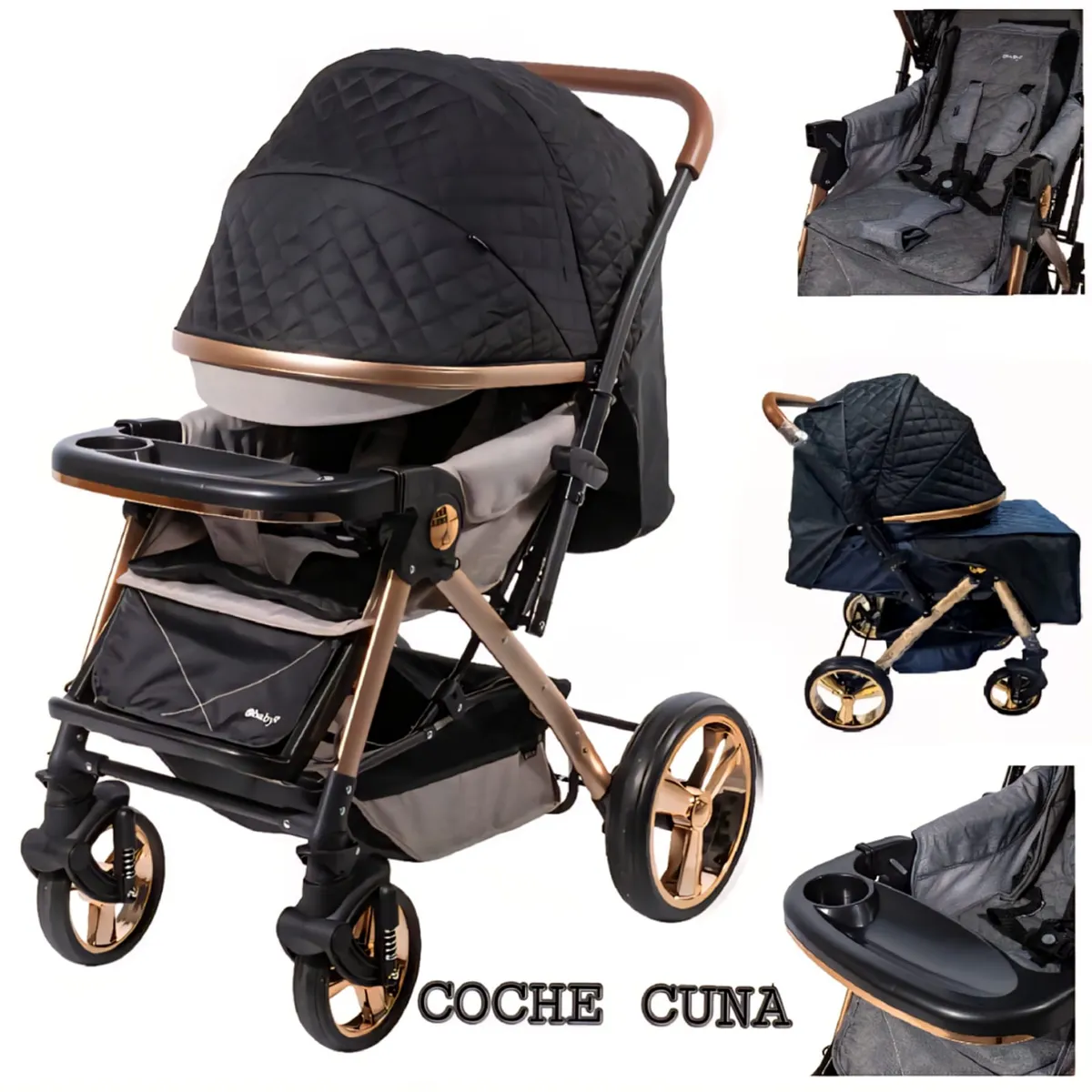 BABY - Coche para Bebe Capota Golden Beige