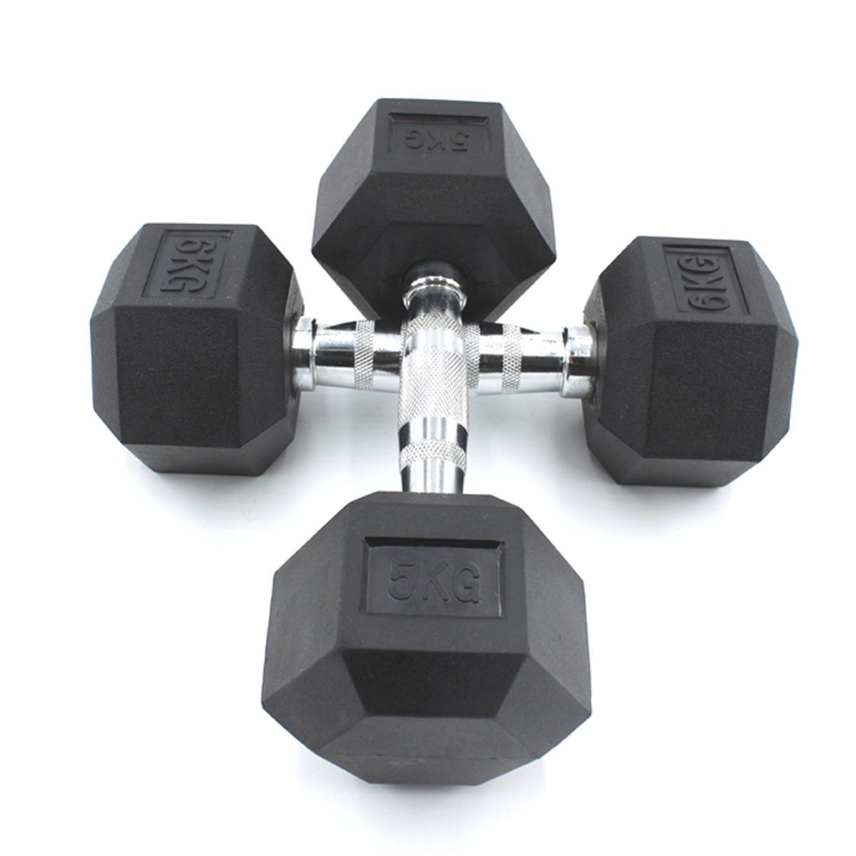 XTREME SPORT - Mancuernas Hexagonales 5 kg  Pesas de Goma x2