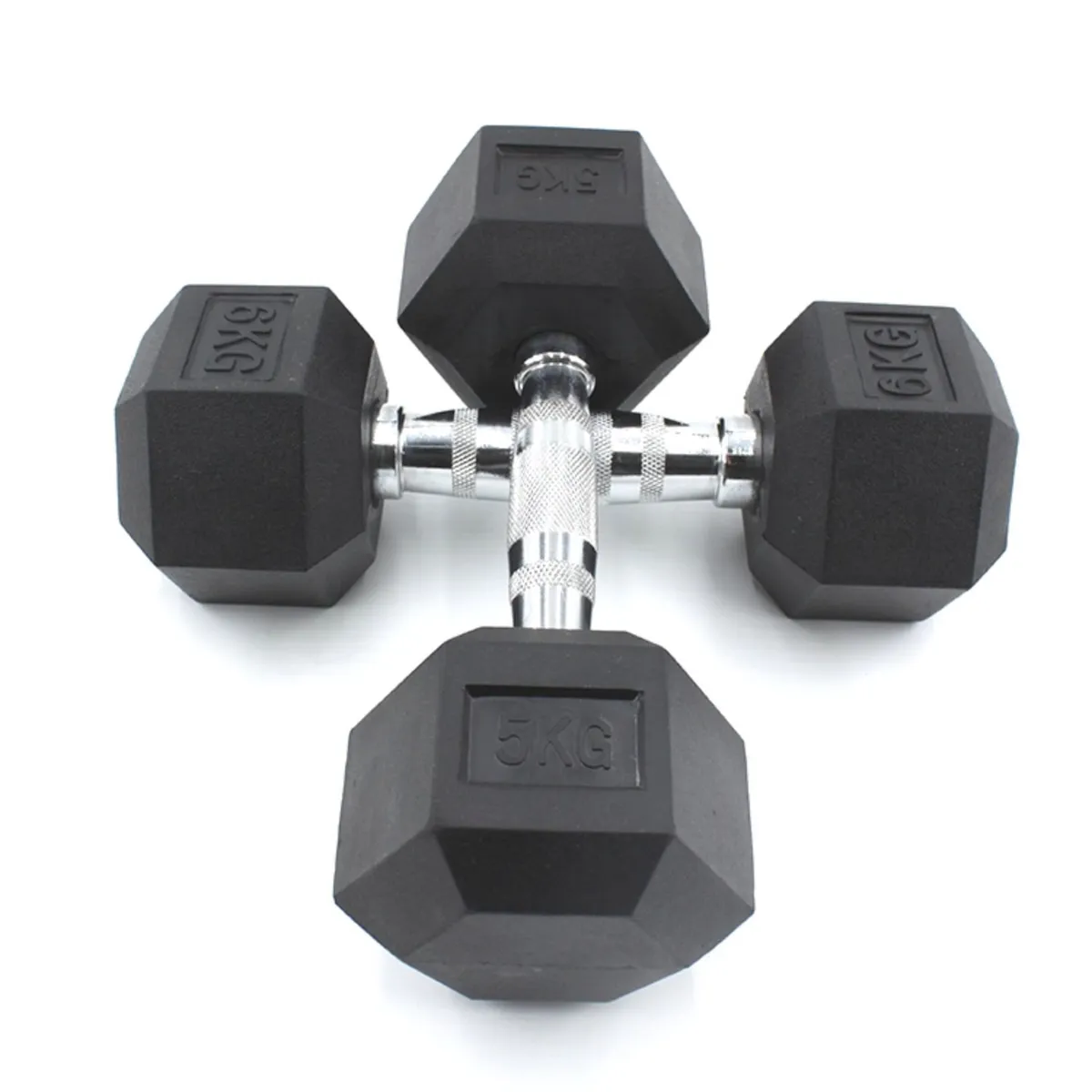 XTREME SPORT - Mancuernas Hexagonales 5 kg  Pesas de Goma x2